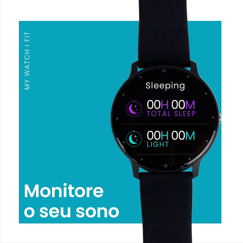 Smartwatch Relógio Inteligente My Watch I Fit Haiz Tela Full Touch 1.28" Resistente à Água IP67 com Modos Esportivos e Recebimento de Notificações