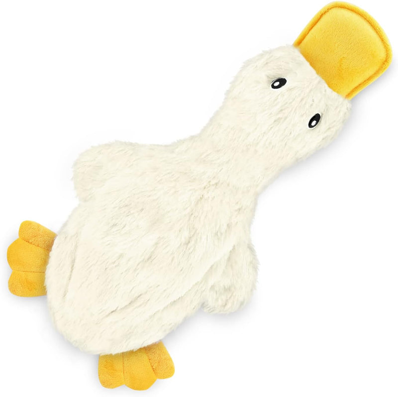 Best Pet Supplies Crinkle Dog Toy for Small, Medium, and Large Breeds, Cute No Stuffing Duck with Soft Squeaker, Fun for Indoor Puppies and Senior Pups, Plush No Mess Chew and Play - Yellow