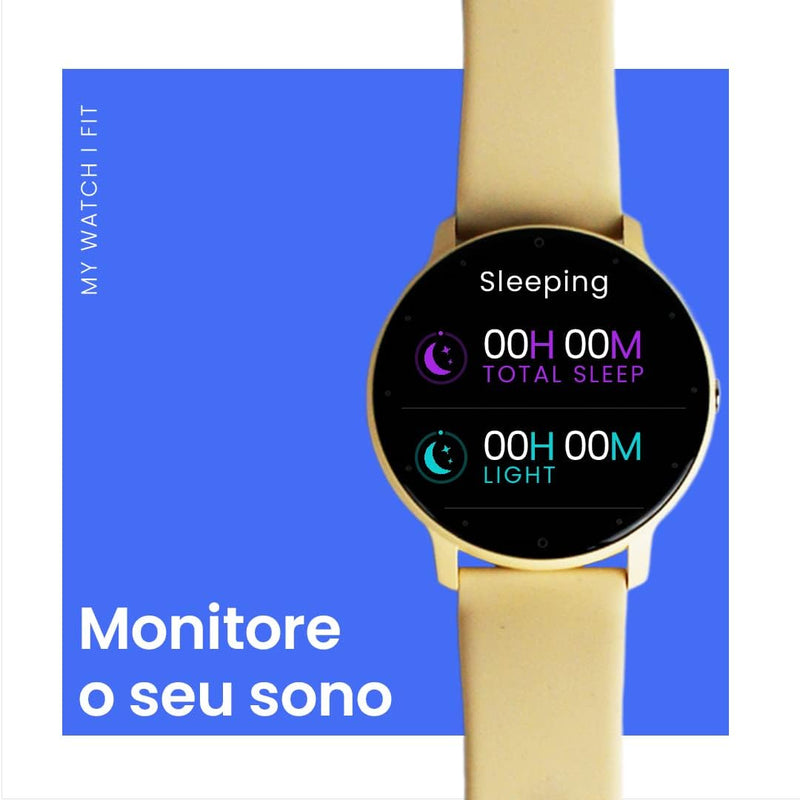 Smartwatch Relógio Inteligente My Watch I Fit Haiz Tela Full Touch 1.28" Resistente à Água IP67 com Modos Esportivos e Recebimento de Notificações