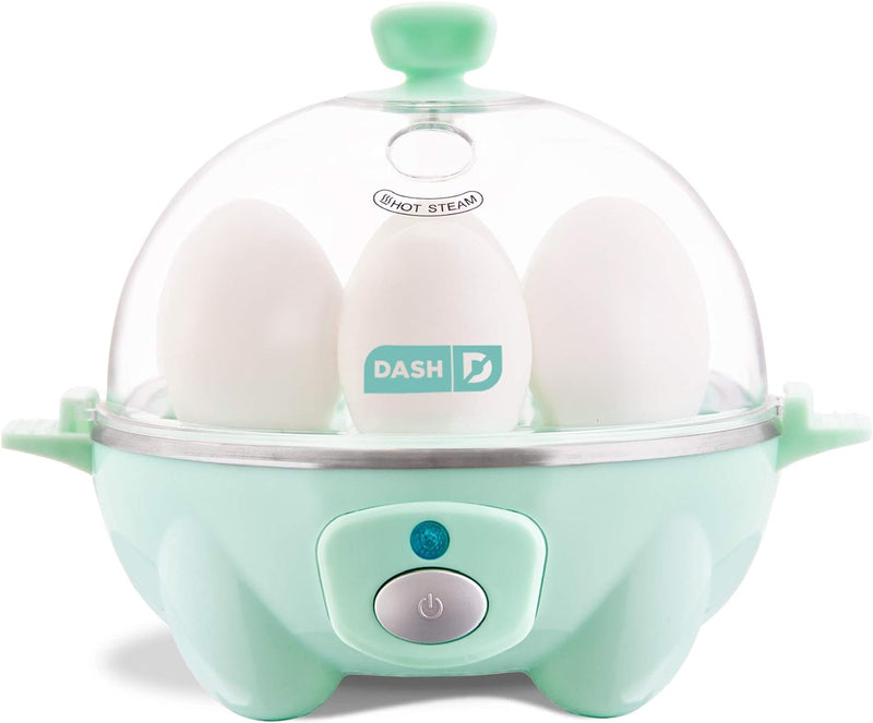 DASH Rapid Egg Cooker: 6 Egg Capacity Electric Egg Cooker for Hard Boiled Eggs, Poached Eggs, Scrambled Eggs, or Omelets with Auto Shut Off Feature - Aqua, 5.5 Inch (DEC005AQ)