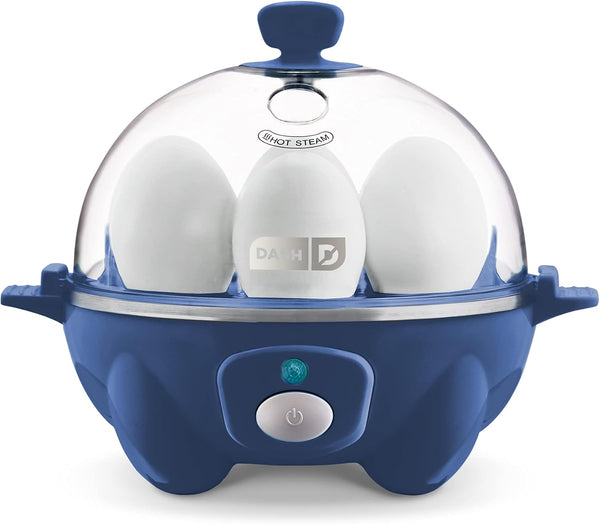 DASH Rapid Egg Cooker: 6 Egg Capacity Electric Egg Cooker for Hard Boiled Eggs, Poached Eggs, Scrambled Eggs, or Omelets with Auto Shut Off Feature - Aqua, 5.5 Inch (DEC005AQ)