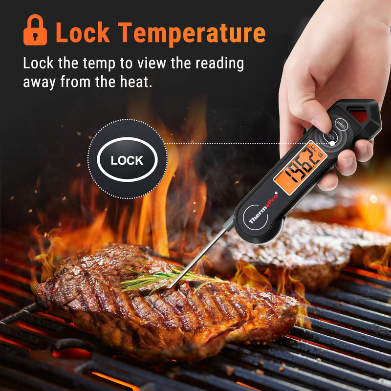 ThermoPro TP19H Digital Meat Thermometer for Cooking with Ambidextrous Backlit and Motion Sensing Kitchen Cooking Food Thermometer for BBQ Grill Smoker Oil Fry Candy Instant Read Thermometer